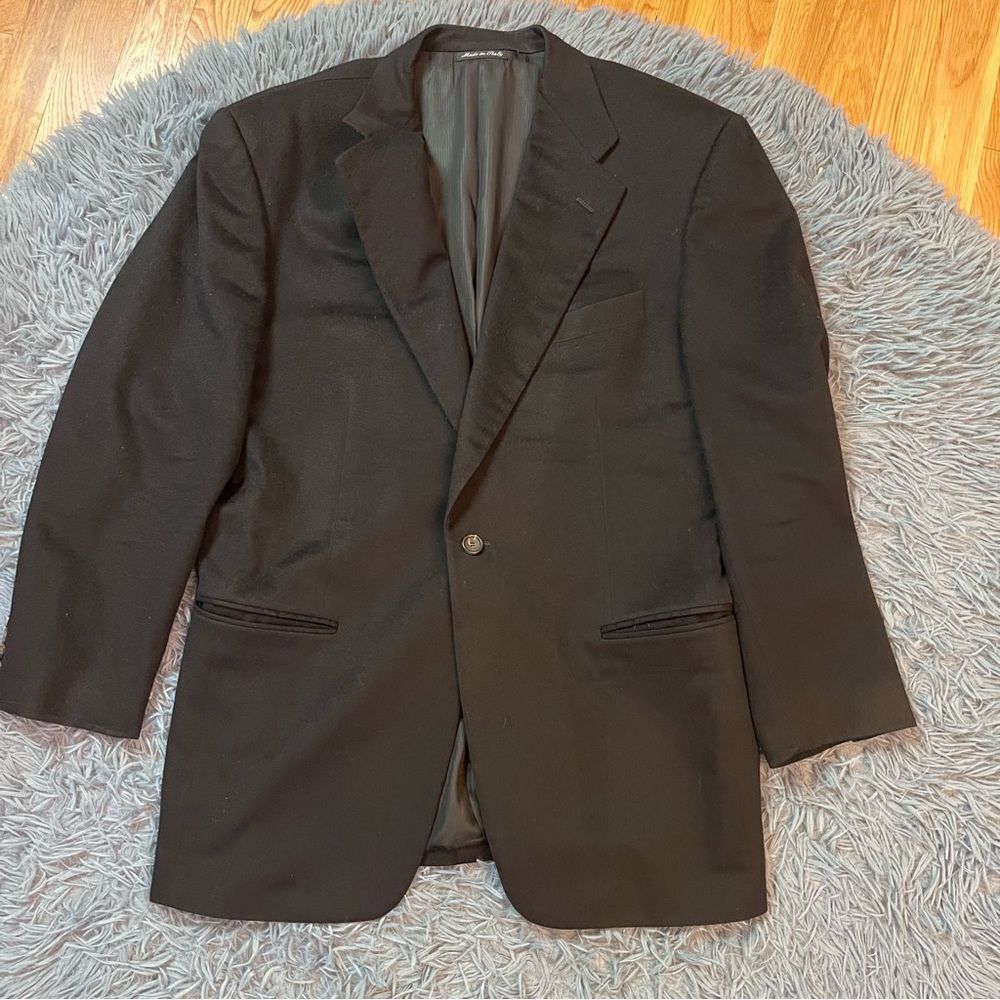 Pal Zileri Loro Piana Classic Black Men's Wool Cashmere Blazer Size 40 R